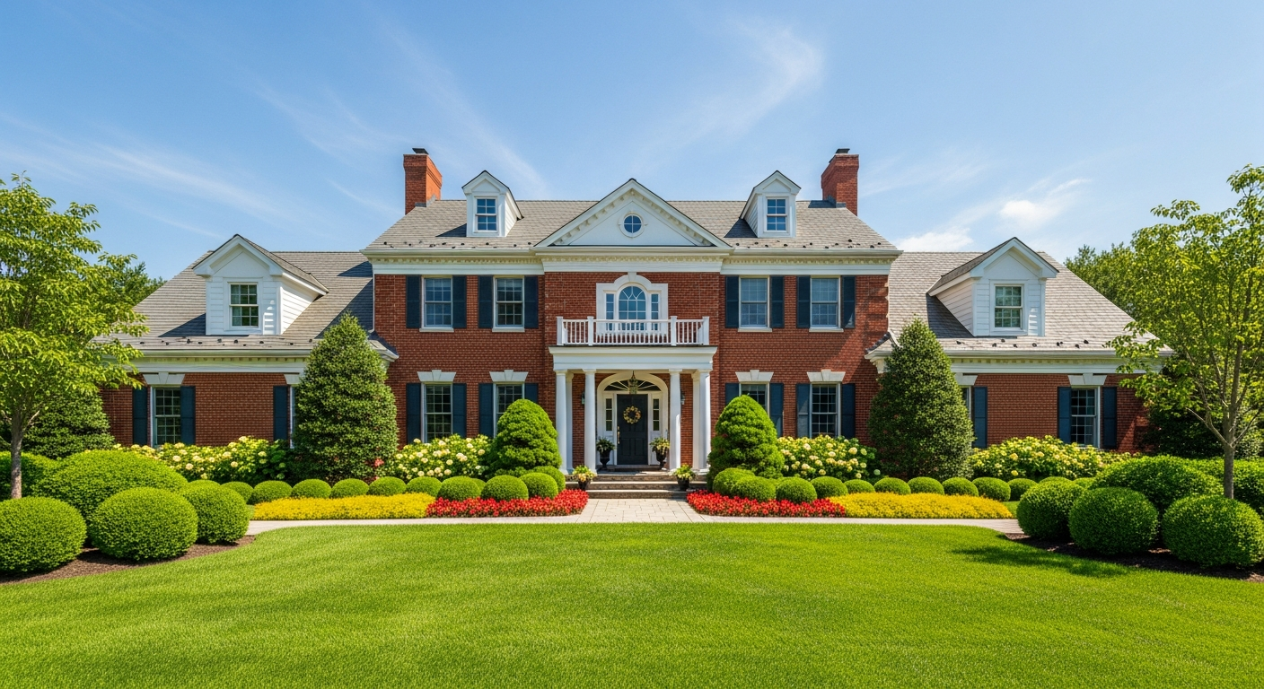 Brick siding on a home