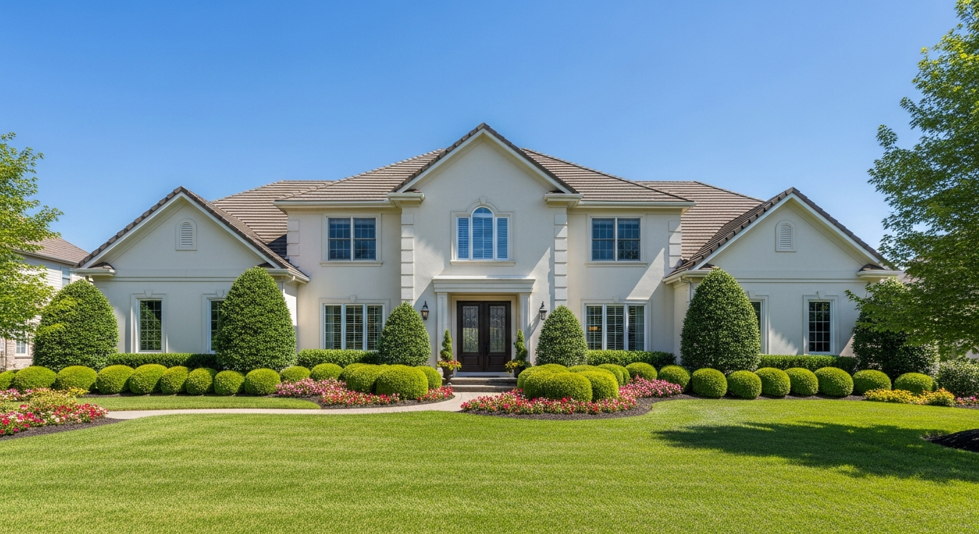 Stucco siding on a home