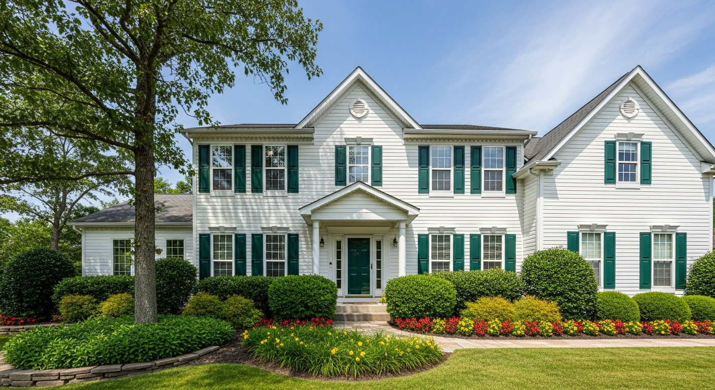Vinyl siding on a home